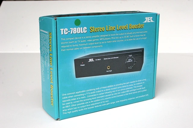 Alt view image 3 of 3 - TCC TC-780LC Stereo Line Level Amp / Booster with iPod Jack; BLACK VERSION