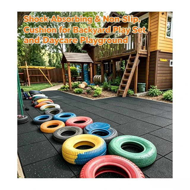 Alt view image 4 of 6 - Heavy Duty Anti Vibration Pad Rubber Sound Absorbing Mat for Washer, Dryer, Audio Equipment, Strength Training Equipment Mat (Square) Black 1 Pack 24 x 24 x 0.6 Inch