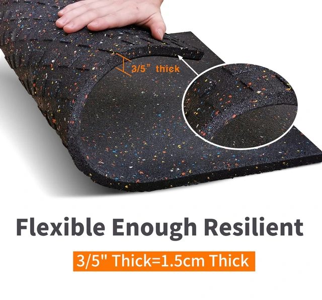 Alt view image 3 of 6 - Heavy Duty Anti Vibration Pad Rubber Sound Absorbing Mat for Washer, Dryer, Audio Equipment, Strength Training Equipment Mat (Square) Black 1 Pack 24 x 24 x 0.6 Inch