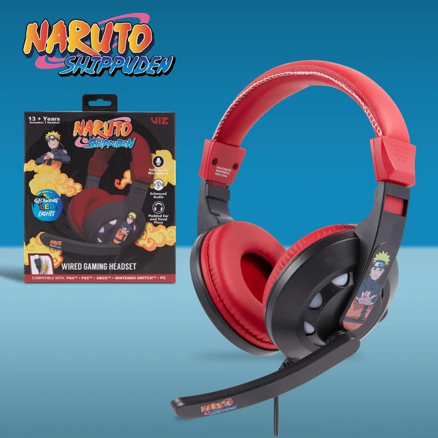 Alt view image 7 of 7 - Naruto Gaming Headset with Mic, Wired Headphones, Microphone, LED Lights | Naruto wired gaming headset, mic, LED lights, padded over-ear comfort, enhanced audio, PC gaming setup.