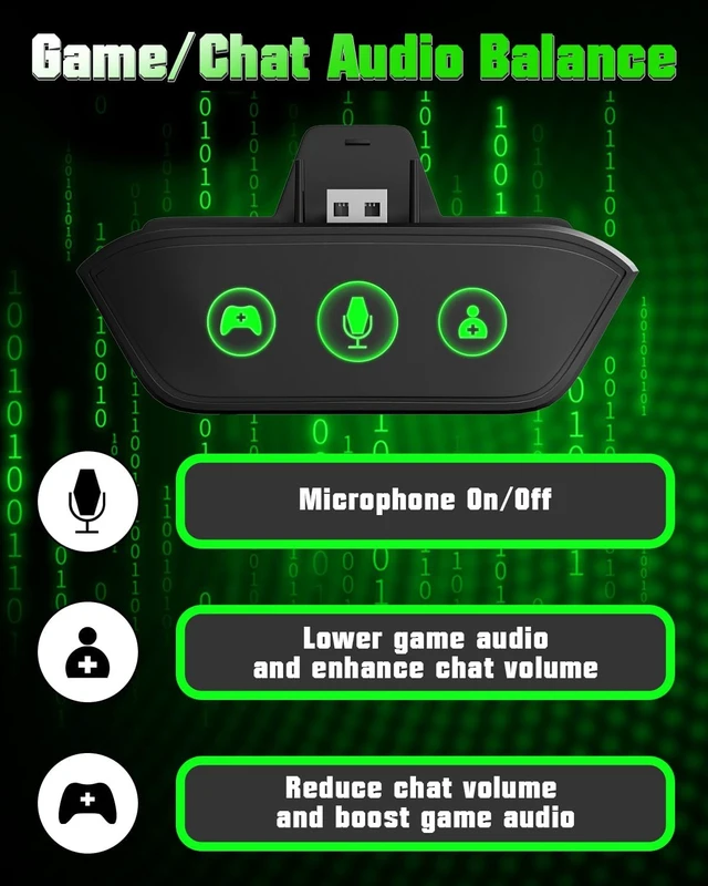 Alt view image 2 of 7 - Wireless Gaming Headset for Xbox with Game/Chat Audio Balance, Gaming Headset with Mic Mute, 3D Surround Sound, Bluetooth Headset Works with PS5, PS4, Mac, PC, Detachable Microphone