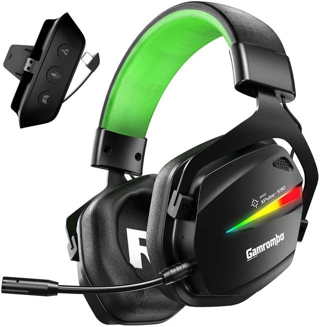 Main image of Wireless Gaming Headset for Xbox with Game/Chat Audio Balance, Gaming Headset with Mic Mute, 3D Surround Sound, Bluetooth Headset Works with PS5, PS4, Mac, PC, Detachable Microphone