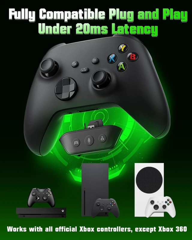 Alt view image 3 of 7 - Wireless Gaming Headset for Xbox with Game/Chat Audio Balance, Gaming Headset with Mic Mute, 3D Surround Sound, Bluetooth Headset Works with PS5, PS4, Mac, PC, Detachable Microphone