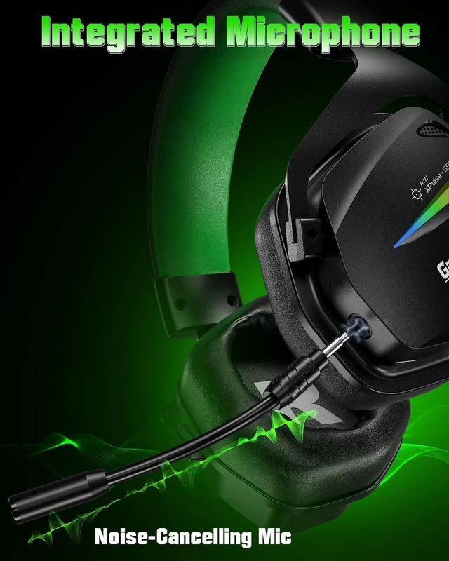 Alt view image 7 of 7 - Wireless Gaming Headset for Xbox with Game/Chat Audio Balance, Gaming Headset with Mic Mute, 3D Surround Sound, Bluetooth Headset Works with PS5, PS4, Mac, PC, Detachable Microphone