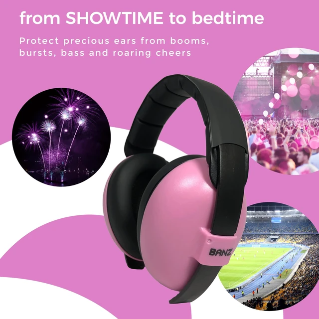 Alt view image 6 of 6 - Baby Ear Muffs Noise Cancelling Headphones, Infant, Petal Pink | Soft adjustable headband and padded ear cups for newborns, infants and toddlers at loud events and travel
