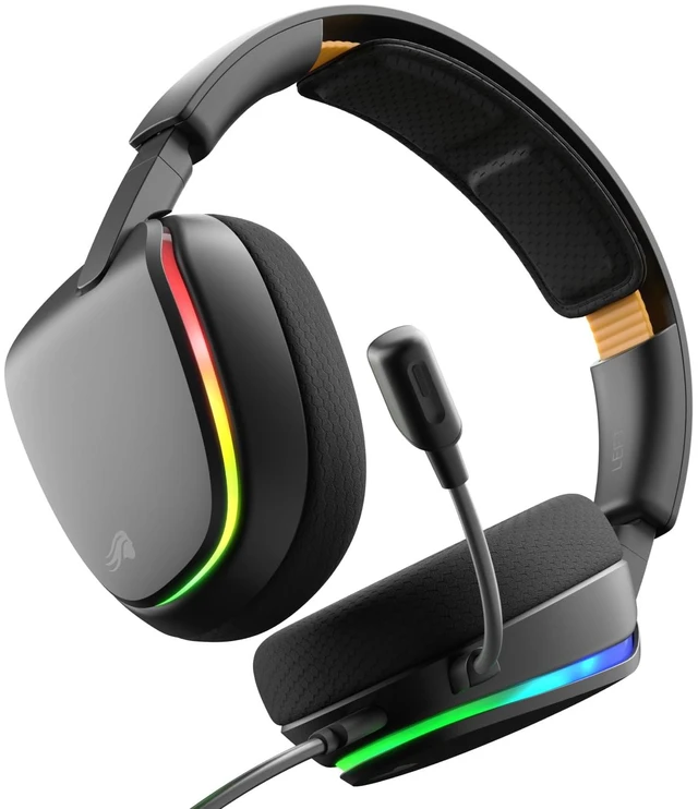 Main image of GHS Eternal RGB - Wired Gaming Headset - PC, PS5, PS4 - Black | Custom Tuned Angled Drivers, Detachable Mic, Memory Foam Comfort, On-Ear Controls, USB-C Multi-Platform System Connection