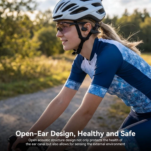 Alt view image 2 of 7 - Bluetooth 5.3 Running Headphones, Wireless Open ear Headphones | 14H Battery & Comfort Lightwight, Water-Resistant Sports Headphones with Built-in Mic for Cycling, Workout