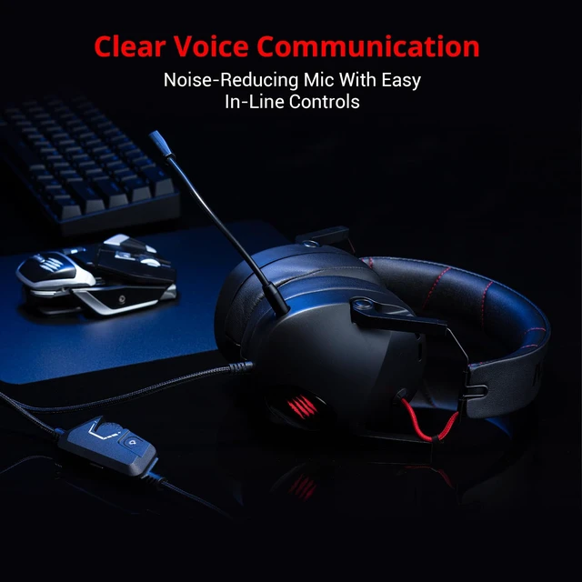 Alt view image 6 of 7 - P.I.L.O.T. 5 Wired Gaming Headset - Black | 7.1 Surround Sound,50mm Drivers,Noise Cancellation,Detachable Mic,Foldable Gaming Headset,Memory Foam Earcups,RGB,USB-A PC