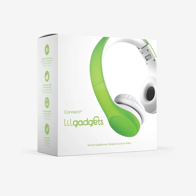 Alt view image 7 of 7 - Connect+ Pro Wired Kids Headphones for School with Microphone, Volume Limiting Over-Ear Headset with Cord, SharePort Technology & SoftTouch Padding