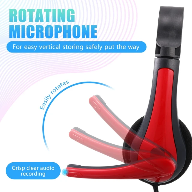 Alt view image 4 of 7 - Yunsailing 20 Pack Classroom Headphones with Microphone, Multicolor | 3.5mm Jack Plug, Students On-Ear Wired Headsets Earphones Bulk for School Office, Compatible with Computer, Laptop, Phone