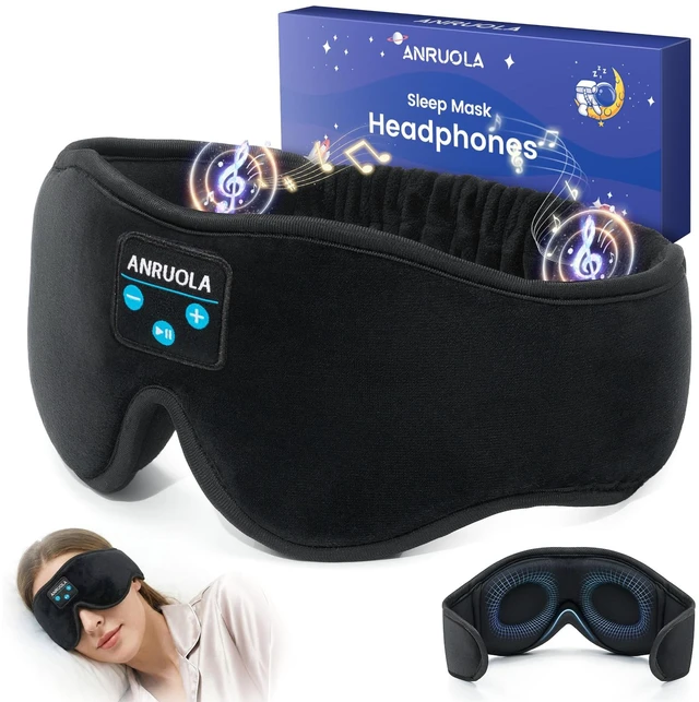 Main image of Sleep Mask with Bluetooth 5.4 Headphones, 3D Eye Mask Sleeping Headphones with Built-in HD Stereo Speaker for Side Sleepers, Soft Music Headband Sleeping Mask for Unisex, Ideal for Nap Meditation