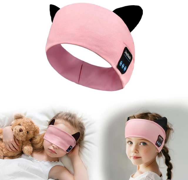 Main image of Kids Bluetooth Headband Headphones Sleep Mask Wireless Earphones Built in Thin Speaker Adjustable Sports Headset Sleep Headband for Girls Boys Toddler Children Baby Travel Study Pink