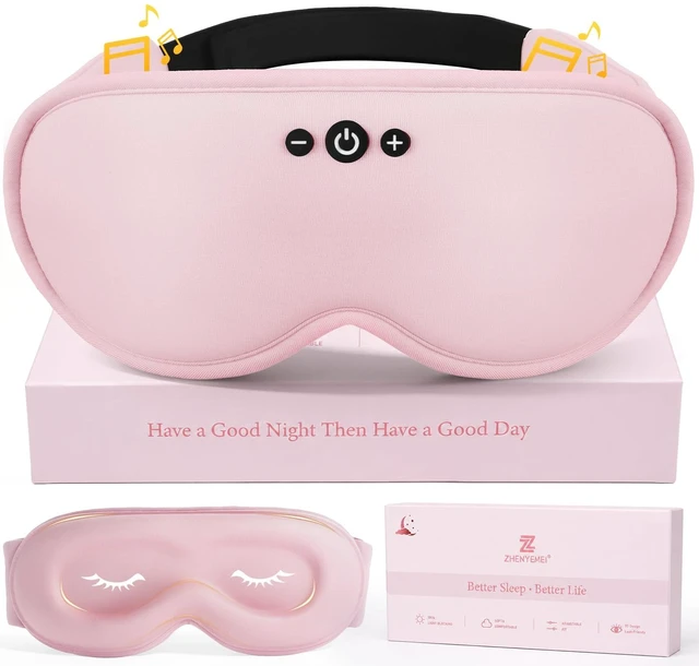 Main image of Modal Premium Sleep Mask for Women - Sleep Mask with Bluetooth Headphones | 100% Blackout Sleeping Eye Mask for Side Sleepers 3D Zero Pressure Lash Friendly Removable Cup Easy Wash, Travel Essentials