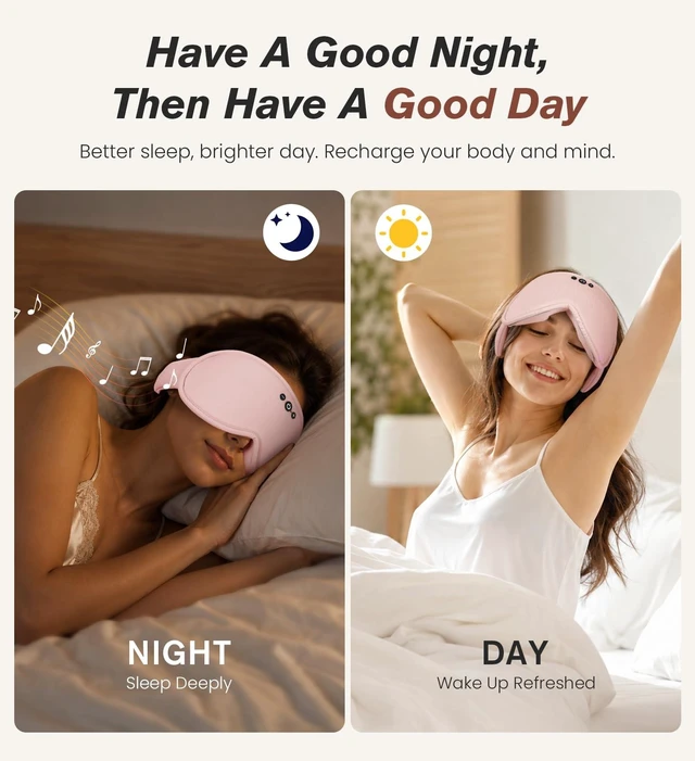 Alt view image 6 of 6 - Modal Premium Sleep Mask for Women - Sleep Mask with Bluetooth Headphones | 100% Blackout Sleeping Eye Mask for Side Sleepers 3D Zero Pressure Lash Friendly Removable Cup Easy Wash, Travel Essentials