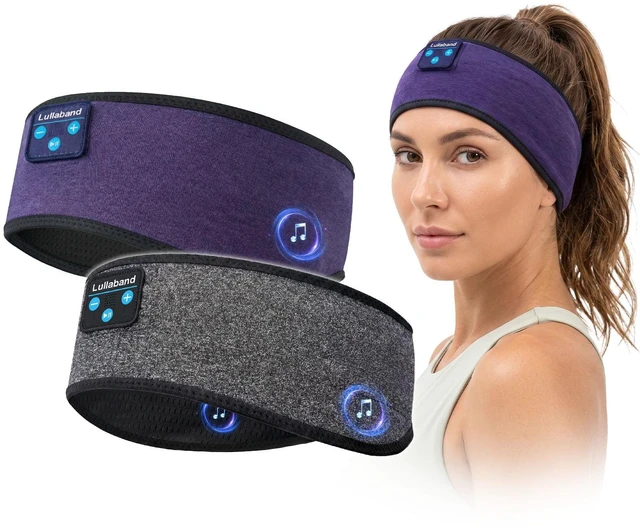 Main image of 2-Pack Sleeping Headphones Bluetooth Headband with HD Stereo Speakers | 12-Hour Battery Wireless Headband Headphones for Side Sleepers, Running, Yoga, Gym, Ideal Gift for Men Women Teens