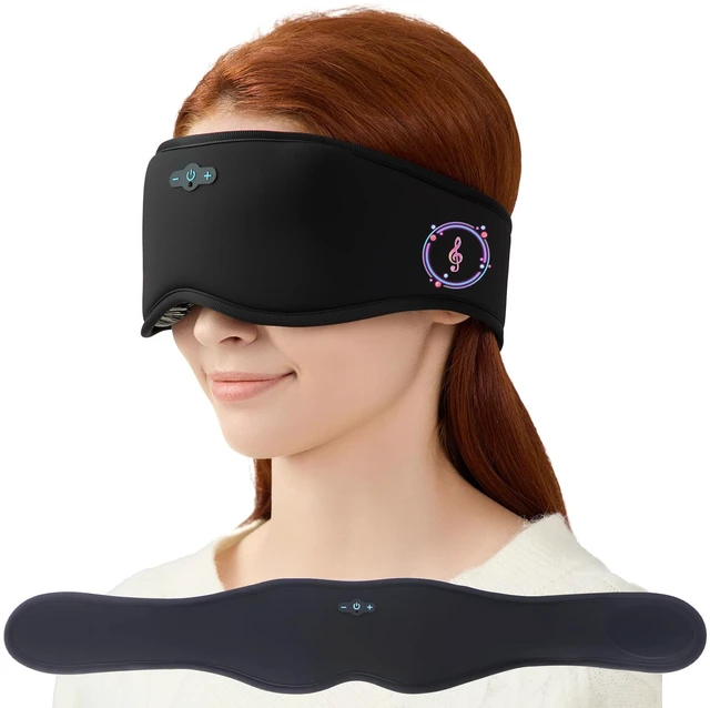 Main image of Bluetooth Sleeping Headphones, Bluetooth 5.4 Sleep Mask, Ultra-Thin Stereo Speakers, Fully Enclosed Pressure-Relieving Design, The Best Gift