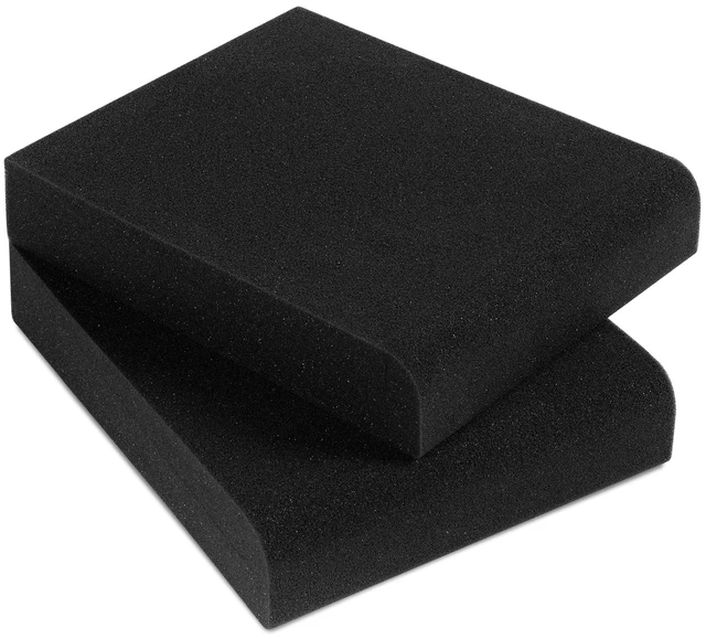 Main image of Studio Monitor Isolation Pads for 3-4.5 inches Small Speakers, Pair of 2 High Density Dampening Acoustic Stands Foam which Fits Most Bookshelfs and Desktops | SMPad 4