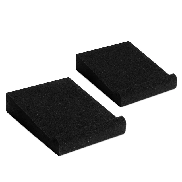 Alt view image 7 of 7 - Studio Monitor Isolation Pads for 3-4.5 inches Small Speakers, Pair of 2 High Density Dampening Acoustic Stands Foam which Fits Most Bookshelfs and Desktops | SMPad 4