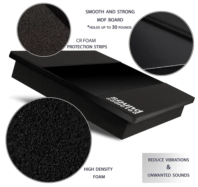 Alt view image 4 of 7 - VibeBoss P5 - Acoustic Isolation Platform Suitable for 5 inches Speakers (9.5'' x 7'' x 1.8'') 2Pcs