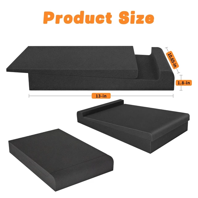 Alt view image 2 of 6 - 2 Pack Studio Monitor Isolation Pads for Large Speakers Sound Insulation Studio Foam Prevents Vibrations Acoustic Speaker Isolation Pad High Density Fits Most Stands