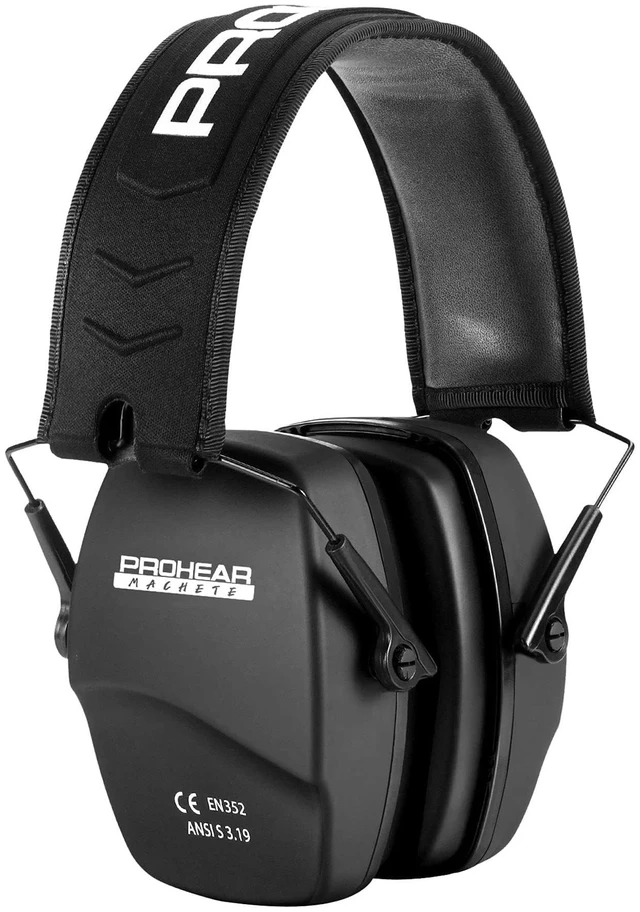 Main image of 016 Ear Protection Safety Earmuffs for Shooting, NRR 26dB Noise Reduction Slim Passive Hearing Protector with Low-Profile Earcups, Compact Foldable Ear Defenders for Gun Range, Hunting (Black)