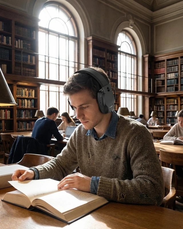 Alt view image 7 of 7 - Hearing Protection Ear Muffs SNR 29dB, Noise Cancelling Headphones for Adults/Teen-Black