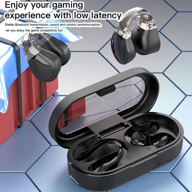 Alt view image 5 of 6 - Q60 True Wireless Earbuds with Ultra Long Battery Bluetooth 5.4, IPX7 Waterproof, Fast Charging, Noise Cancelling Mic, and Smart Touch Control (Black)