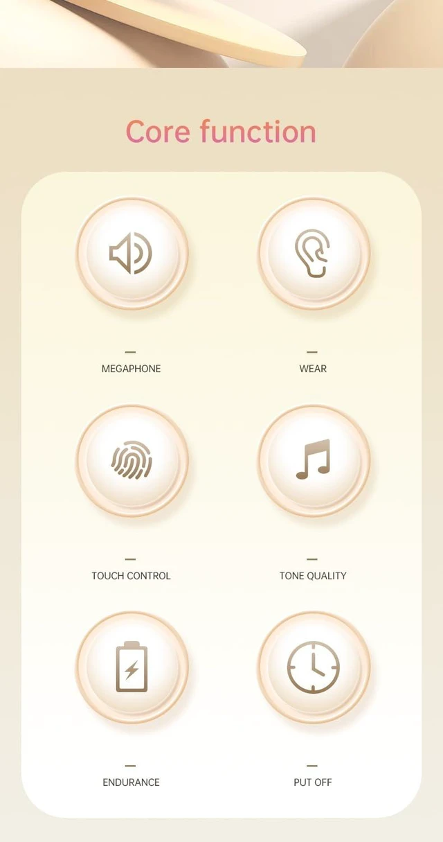Alt view image 4 of 7 - Wireless Earbuds, 2025 Bluetooth Headphones 5.3 HiFi Stereo Headphone with 20 Hours of Playback Life in-Ear Earbuds, IP7 Waterproof Headphones Sport Headphones for Android iOS (Black)