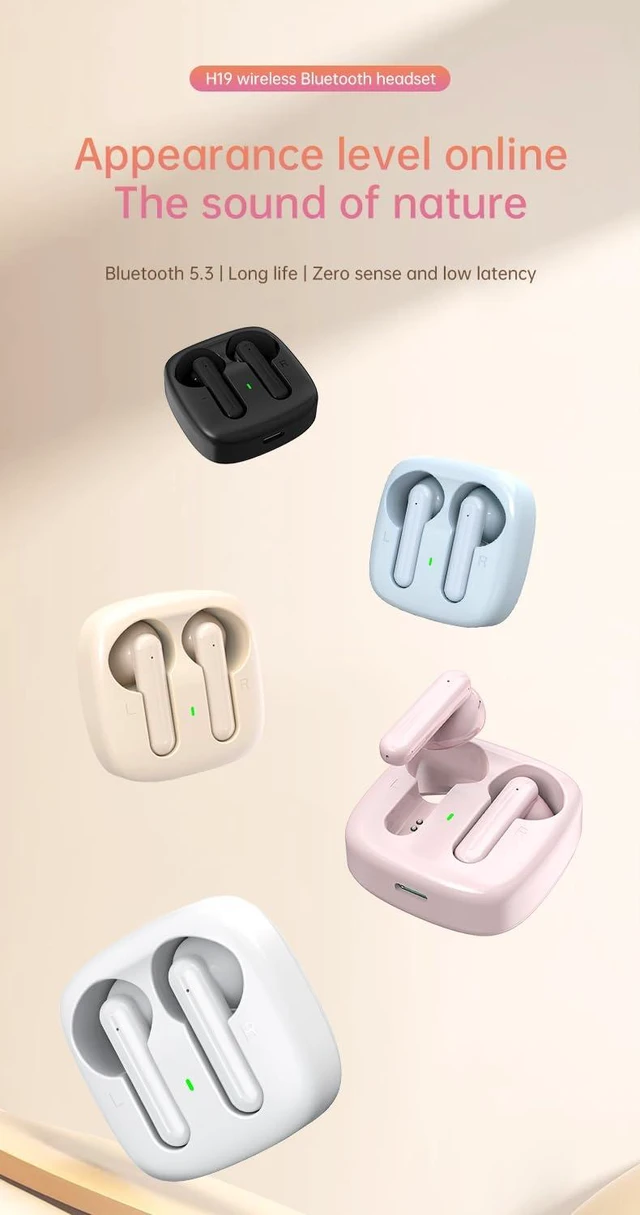 Alt view image 3 of 7 - Wireless Earbuds, 2025 Bluetooth Headphones 5.3 HiFi Stereo Headphone with 20 Hours of Playback Life in-Ear Earbuds, IP7 Waterproof Headphones Sport Headphones for Android iOS (Black)