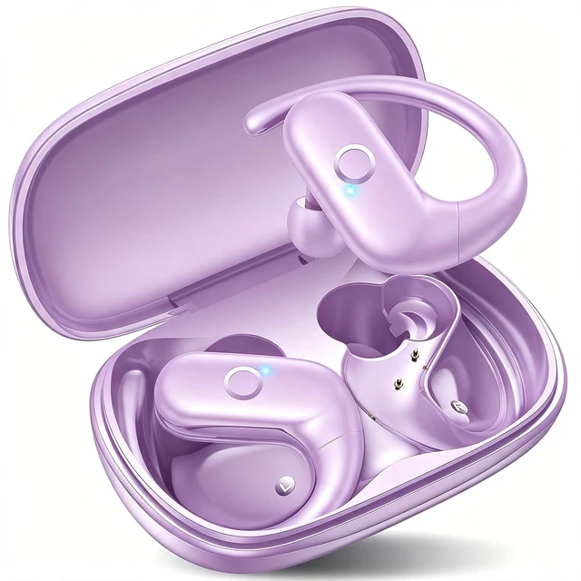 Main image of Wireless Earbuds Bluetooth Headphones Sport Over Ear Buds 60Hrs | Bluetooth 5.4 Earphones Bluetooth Headsets Redesigned Comfort Fit with Earhooks for Running,Meeting,Workout-Purple