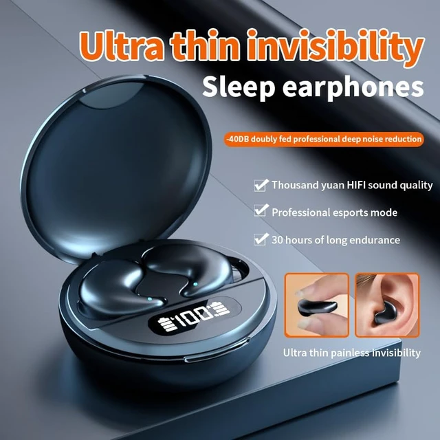 Alt view image 2 of 7 - Wireless Bluetooth 5.4 Sleep Earbuds in Ear Light-Weight Headphones Mini Sleep Headphones Small Design for Sleeping Running Workouts and So On