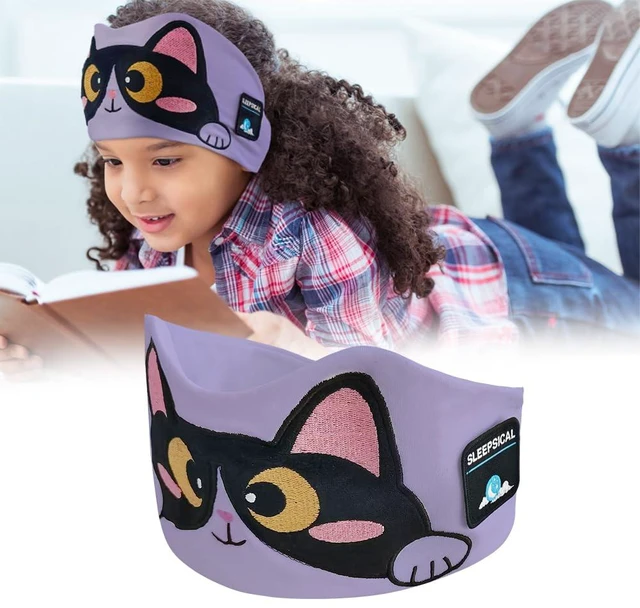 Main image of Kids Headband Headphones,Toddler Bluetooth Sleep Mask,Adjustable Wireless Headphones with Wired Playback Type C Jack Suitable for Study, Travel and Sleep(Purple)