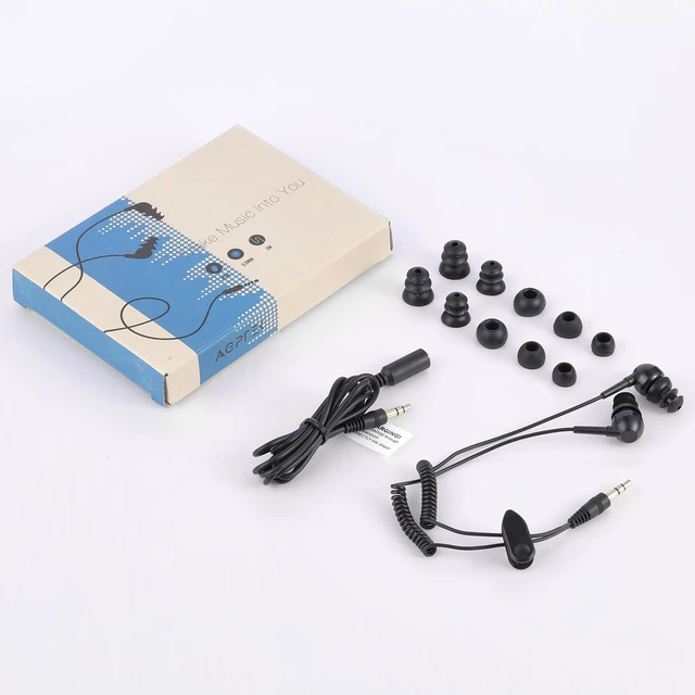 Alt view image 7 of 7 - IPX8 Waterproof in-Ear Earphones, Coiled Cable Swimming Earbuds | underwater earbuds with Stereo Audio Extension Cable, Wired, Black
