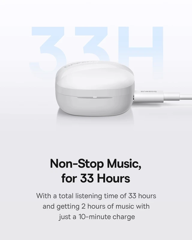 Alt view image 6 of 7 - E20 True Wireless Earbuds, 12mm Drivers with Powerful Bass, 33H Long Playtime, IPX5 Water-Resistant, 2 ENC Mics for Clear Calls, Bluetooth 5.3 Headphones in-Ear Ear Buds