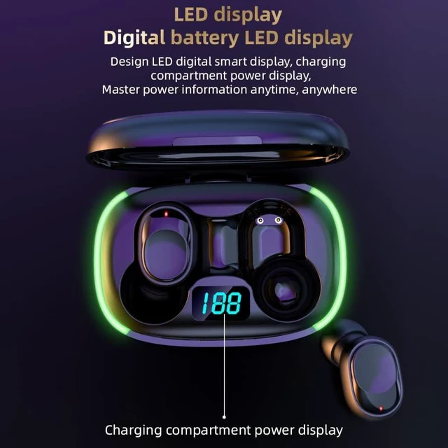 Alt view image 3 of 7 - Wireless Earbuds Bluetooth Headphones with Wireless Charging Case IPX4 Waterproof Stereo Earphones in-Ear for SPOR