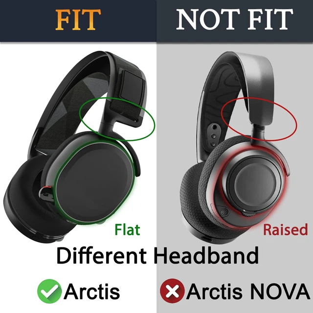 Alt view image 3 of 7 - Earpads for SteelSeries Arctis 7/9/5/3/1 (Not Fit Nova) - Black | Also for Arctis 7/7+/7P/7X, Arctis Pro, Arctis 9/9X, Arctis 5/3/1, Arctis Prime - Ear Pads Cushions Replacement