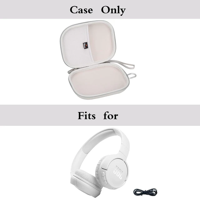 Alt view image 7 of 7 - Hard Portable Case for JBL Tune 500BT / 510BT / 520BT On-Ear Wireless Bluetooth Headphone, Grey