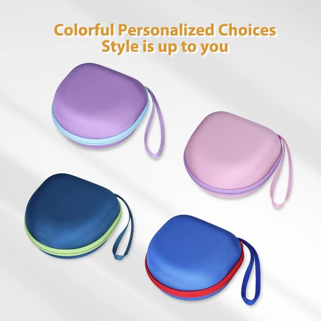 Alt view image 3 of 5 - Kids Headphones Case for iClever/Acer Etc Headphone,Pink+Purple,Case Only | for iClever BTH12 HS19 BTH20 BTH22 BTH26/Candy Bila/Acer/JBL/MIDOLA/JoySpark/JLab/ADOOPE/Spiderman/EarFun