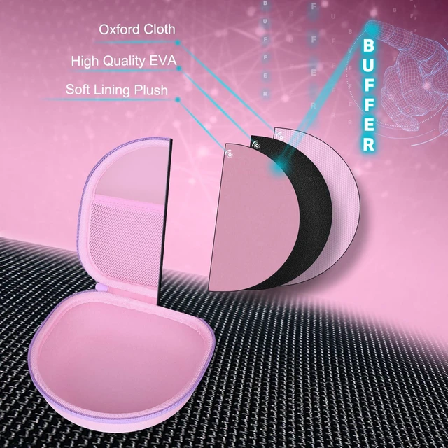 Alt view image 5 of 5 - Kids Headphones Case for iClever/Acer Etc Headphone,Pink+Purple,Case Only | for iClever BTH12 HS19 BTH20 BTH22 BTH26/Candy Bila/Acer/JBL/MIDOLA/JoySpark/JLab/ADOOPE/Spiderman/EarFun