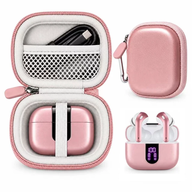 Main image of Case for TAGRY X08 Bluetooth Headphones True Wireless Earbuds | Portable travel protective semi-hard shell case, Organizing solution with Mesh accessories Pocket, Elastic Strap, Case Only