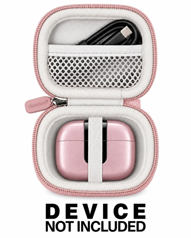 Alt view image 3 of 5 - Case for TAGRY X08 Bluetooth Headphones True Wireless Earbuds | Portable travel protective semi-hard shell case, Organizing solution with Mesh accessories Pocket, Elastic Strap, Case Only