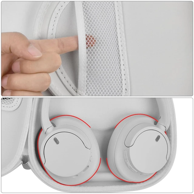 Alt view image 3 of 7 - Headphone Case for Sony WH-CH720N 730N 520, for JBL Tune 720, White | Wide-fit Headphone Case for Sony Wireless Headset, Made for Daily Storage and Travel, Box Only