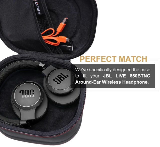 Alt view image 2 of 7 - Case for JBL Tune 780NC/770NC/530BT/730BT/720BT/670NC Headphones Black | Hard Carrying Travel Case for JBL Live 770NC/780NC/680NC/670NC Headphones