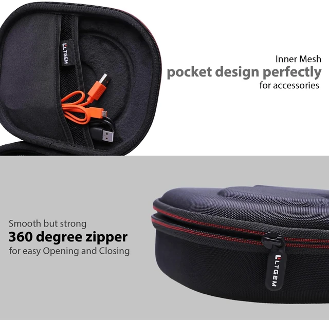 Alt view image 7 of 7 - Case for JBL Tune 780NC/770NC/530BT/730BT/720BT/670NC Headphones Black | Hard Carrying Travel Case for JBL Live 770NC/780NC/680NC/670NC Headphones