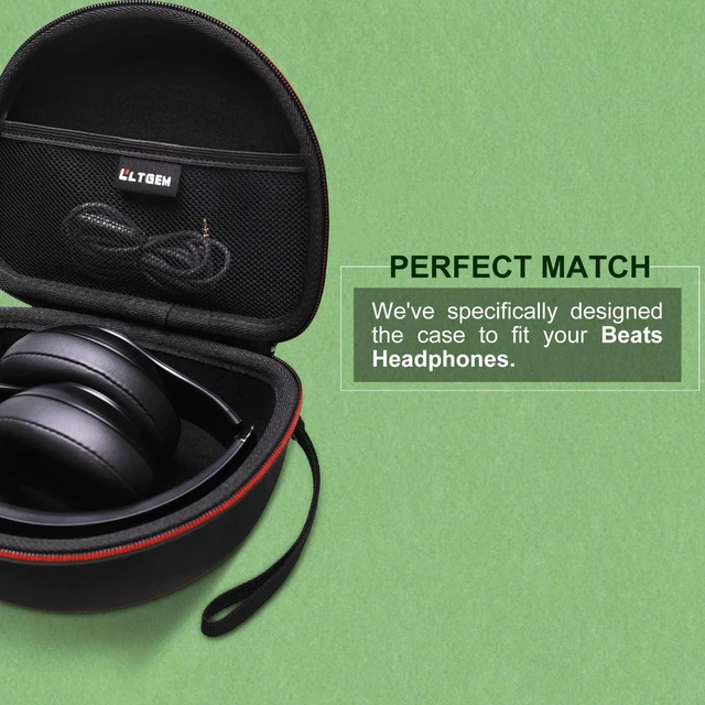 Alt view image 4 of 7 - Case for Beats Studio Pro/Solo 4/Studio3/Solo3 Wireless Headphone Black | Hard Carrying Travel Case for Beats Studio Pro/Solo 4/Studio3/Solo3 Wireless Headphone