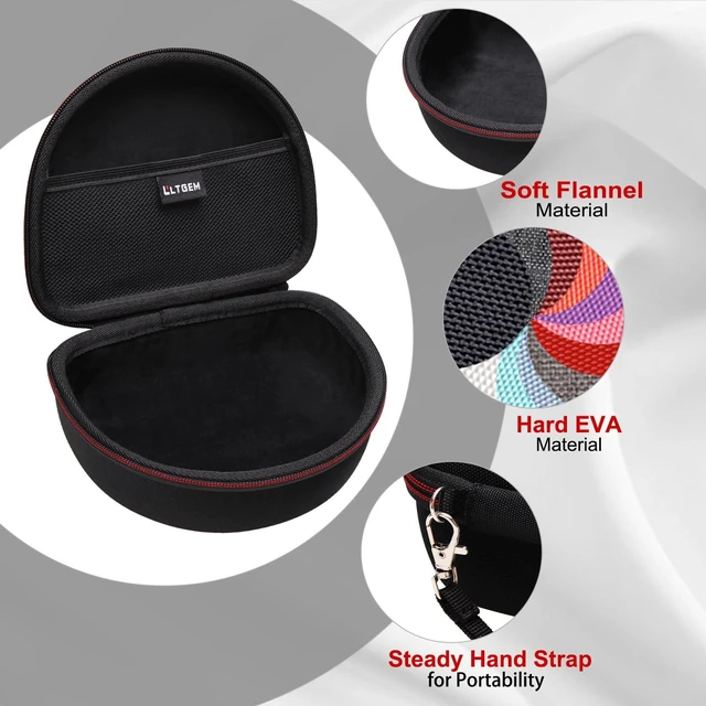 Alt view image 5 of 7 - Case for Beats Studio Pro/Solo 4/Studio3/Solo3 Wireless Headphone Black | Hard Carrying Travel Case for Beats Studio Pro/Solo 4/Studio3/Solo3 Wireless Headphone