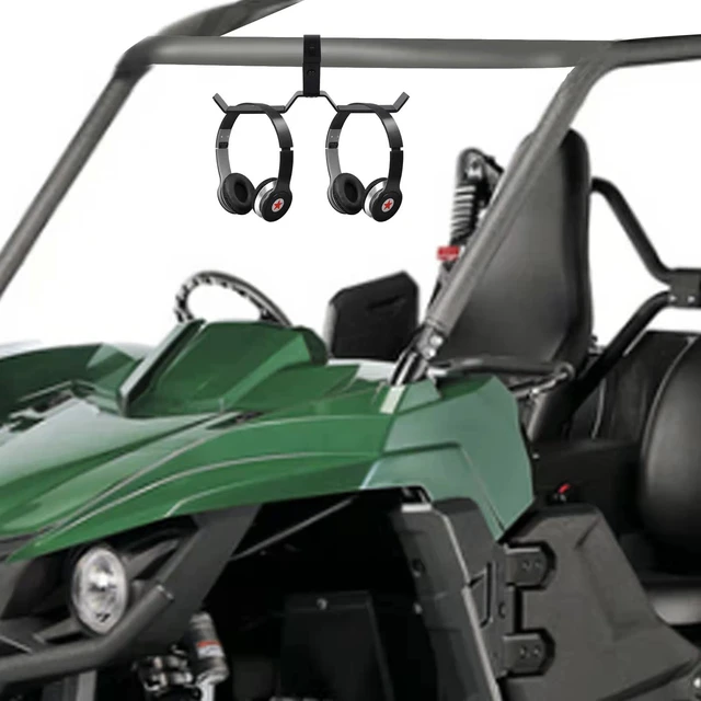 Alt view image 3 of 7 - UTV Headset Hanger with Bar Mount 1.75"- 2" Roll Cage Rugged Machined Headset Helemt Goggle Accessory Dual Hook Hanger Holder