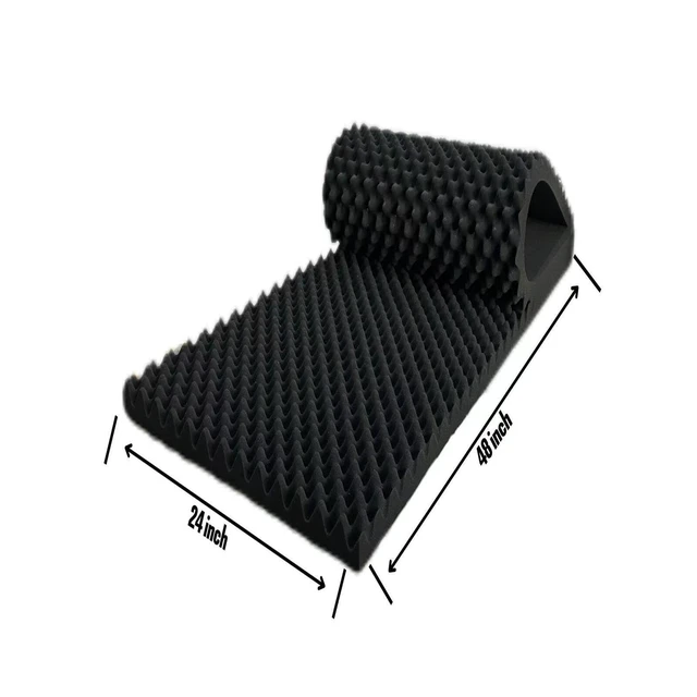 Alt view image 3 of 6 - 1 Pack Egg Crate Foam Sound Proof Foam Panels for Walls,48''X24''X2'' inch Acoustic Panels, high-Density Fireproof soundproof Wall Panels, Professional Acoustic Treatment (Black)