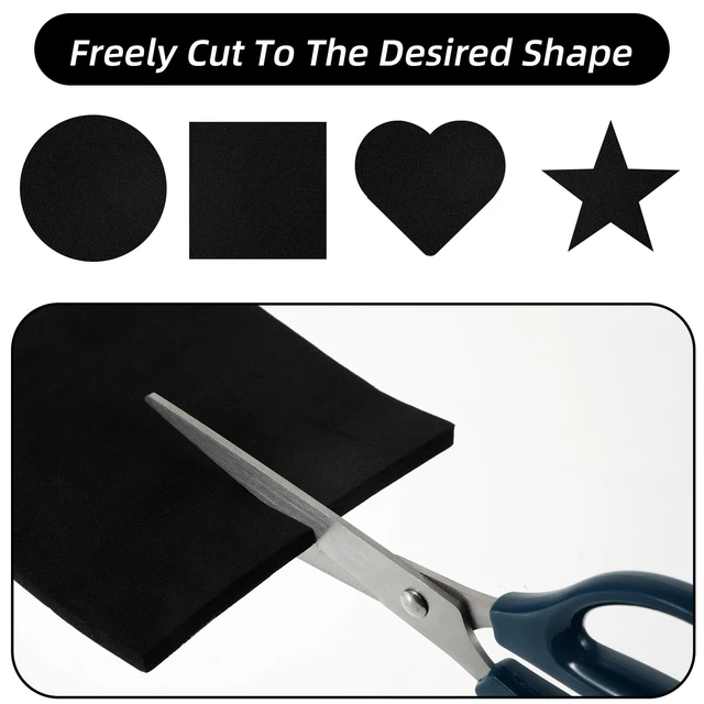 Alt view image 4 of 7 - 8Pcs Adhesive Foam Padding Sheets with Adhesive Backing - Closed Cell Neoprene Foam Sheet, Self Stick Insulation Anti Vibration Pads, Non-Slip Insulation Pads Vibration, 4" x 4" Neoprene Rubber Sheets