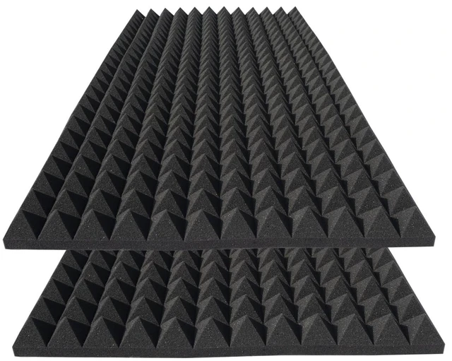 Main image of 2 Pack Sound Proof Foam Panels for Walls,48x24x2 Inch Acoustic Foam Panel,High Density Fire Resistant Soundproof Foam for Home,Studio,Reducing Noise & Echo